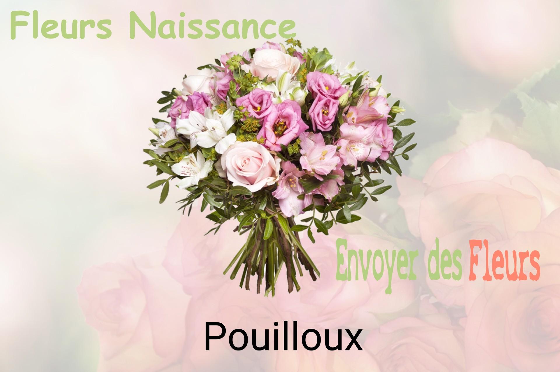 Bouquet de fleurs de naissance livré à Pouilloux